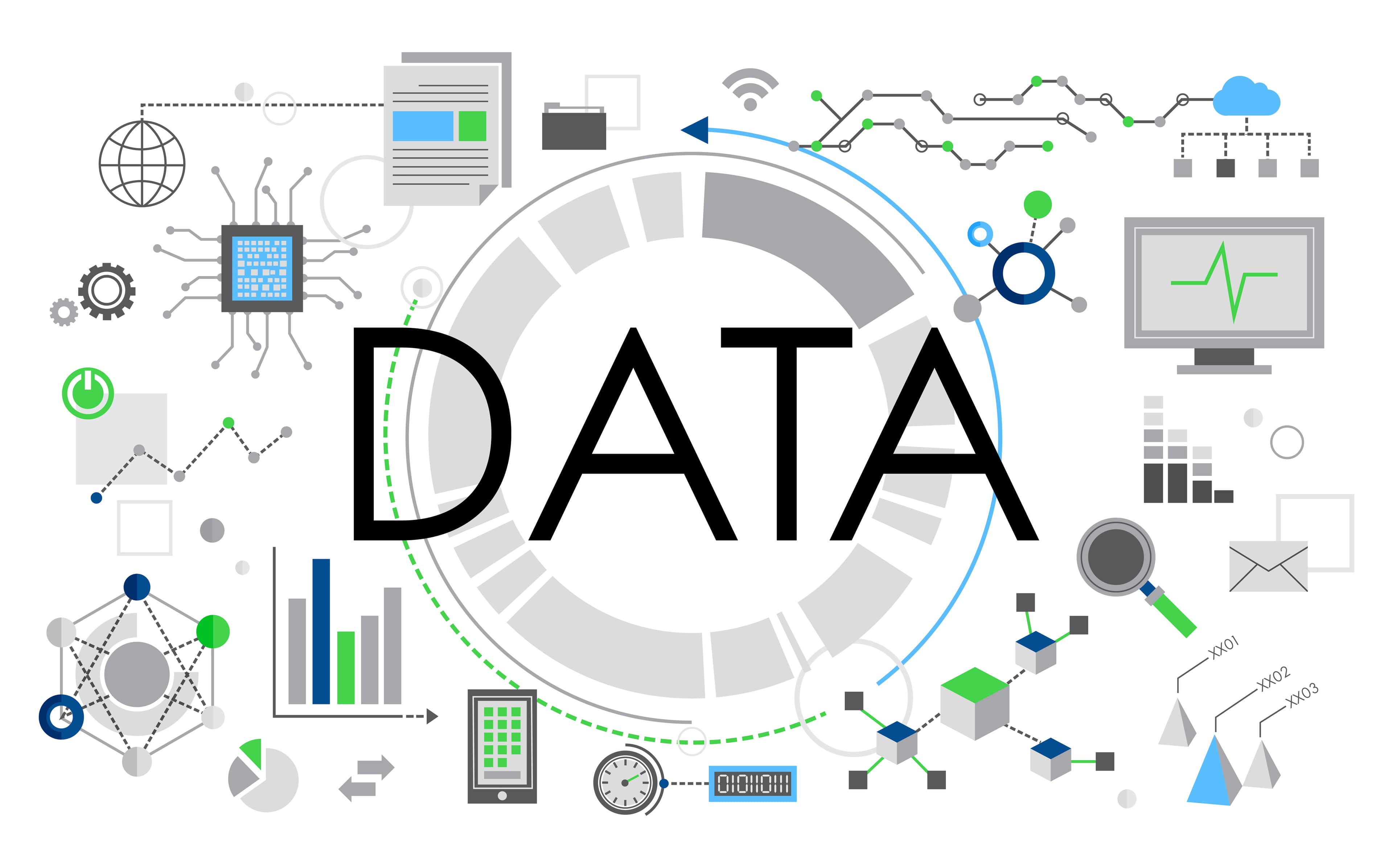 Abstract Data image in light background